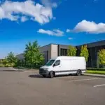 If van parked in a parking space